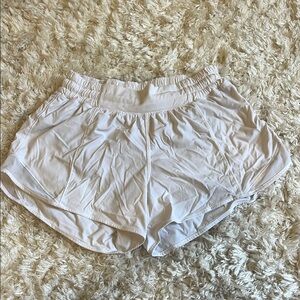 Lululemon Athletica White Athletic Shorts Lightweight Moisture-Wicking